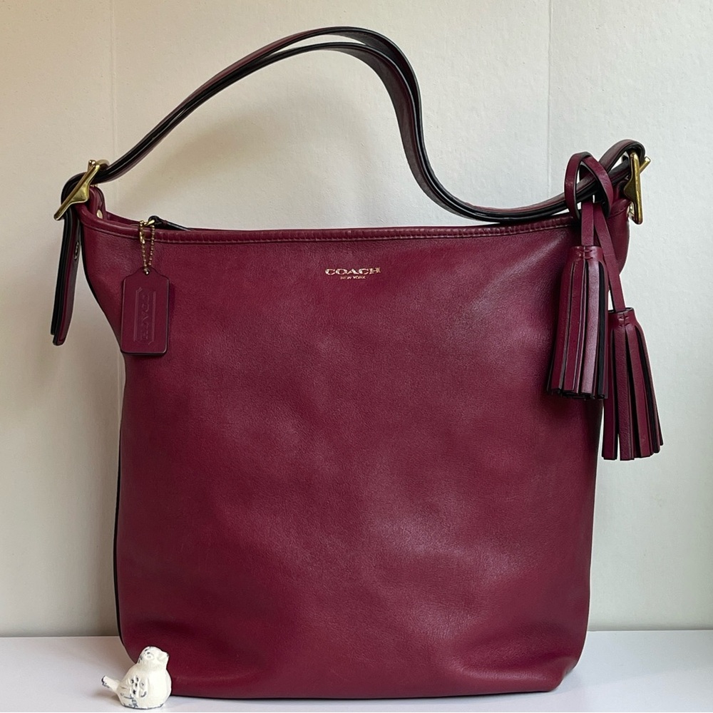 COACH Legacy Leather Duffle Bag In Coral Red